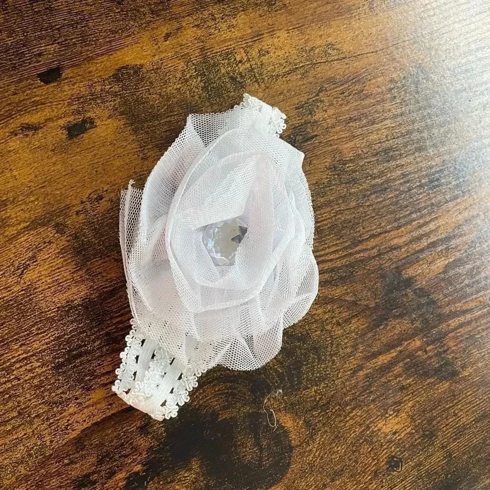 Newborn Photography Props Layered Bowknot Waistband Tutu Skirt +Flower Headband